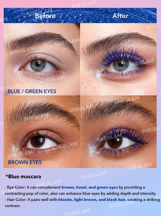 Sheglam All-In-One Volume & Length Mascara-Waterproof Blue