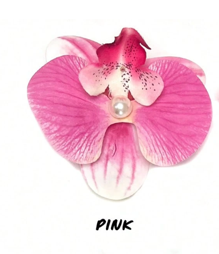 Orchid Flower hair Clip
