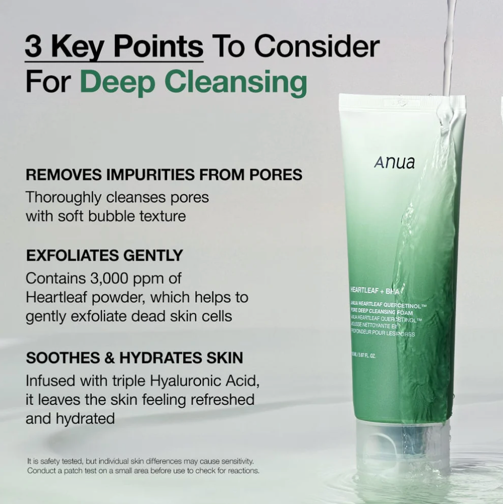 Anua Heartleaf Quercetinol Pore Deep Cleansing Foam
