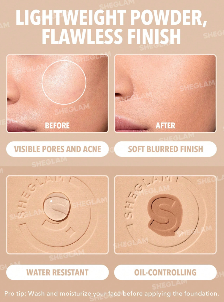 Fond de teint poudre haute couvrance Skin-Focus