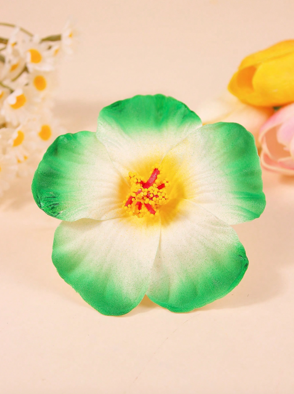 Bohemian Hibiscus Flower hair clip