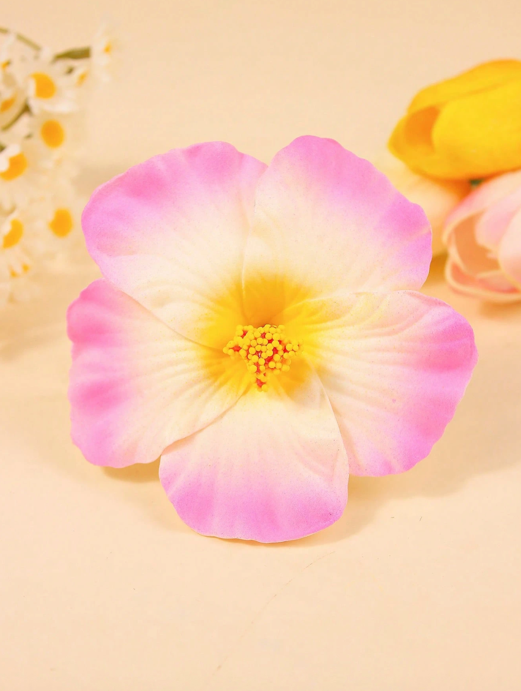 Bohemian Hibiscus Flower hair clip