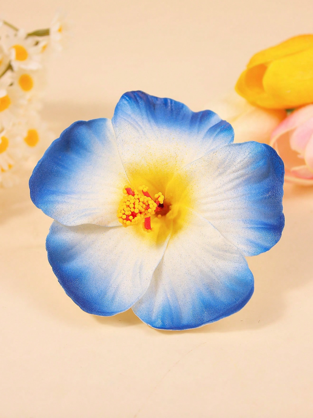 Bohemian Hibiscus Flower hair clip