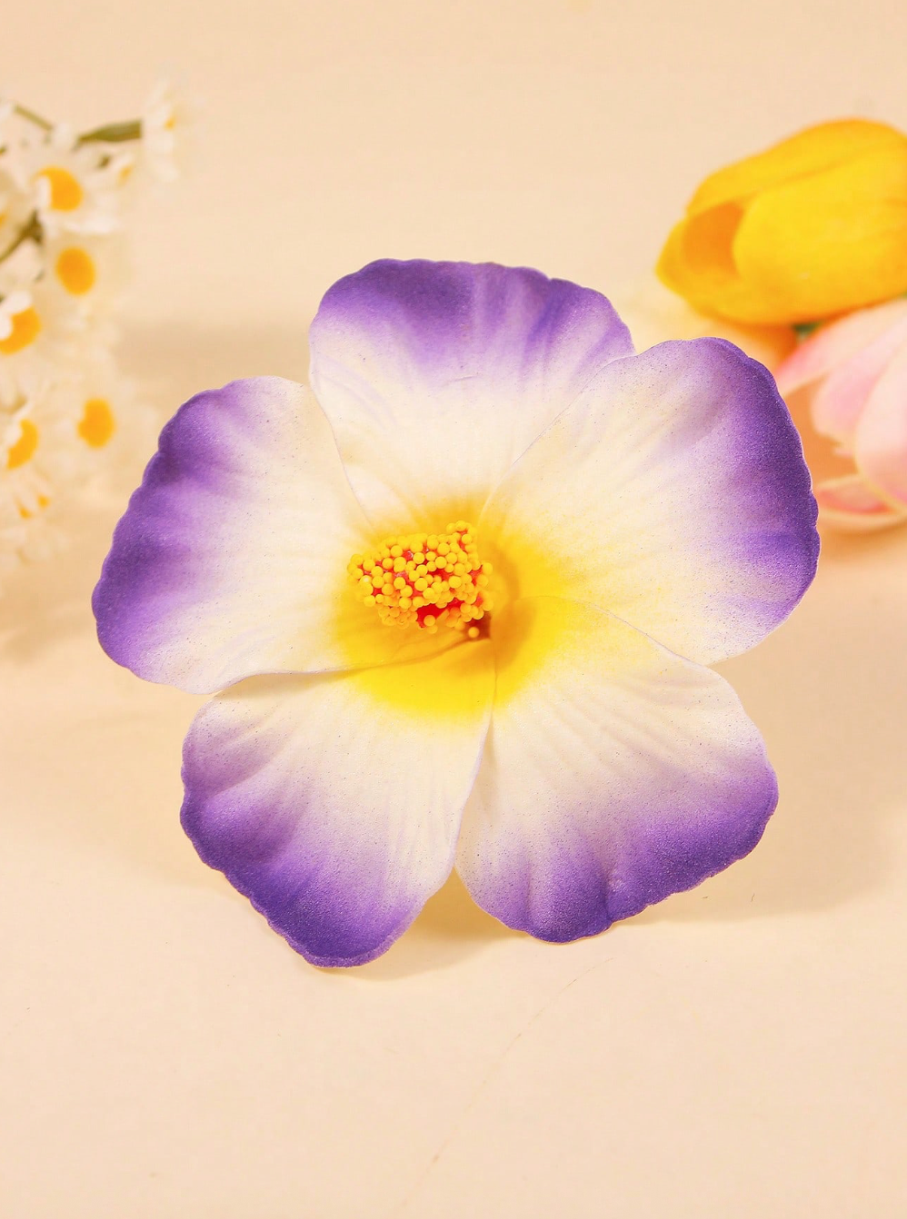 Bohemian Hibiscus Flower hair clip