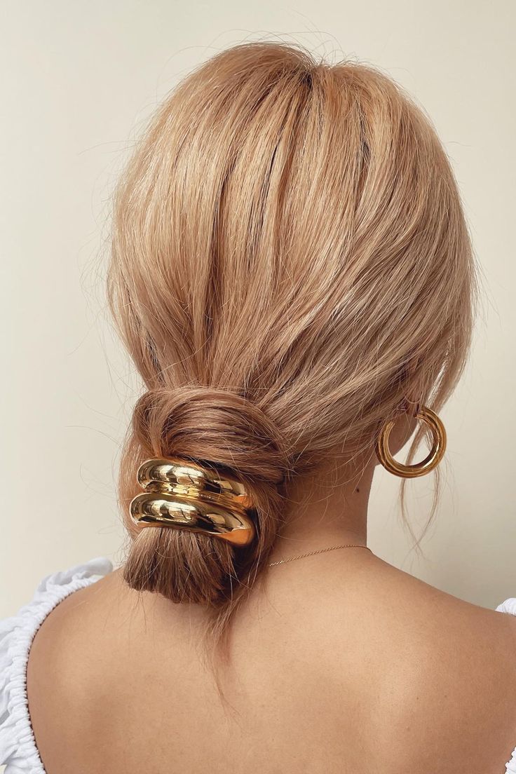 Gold Metal Hair Ties