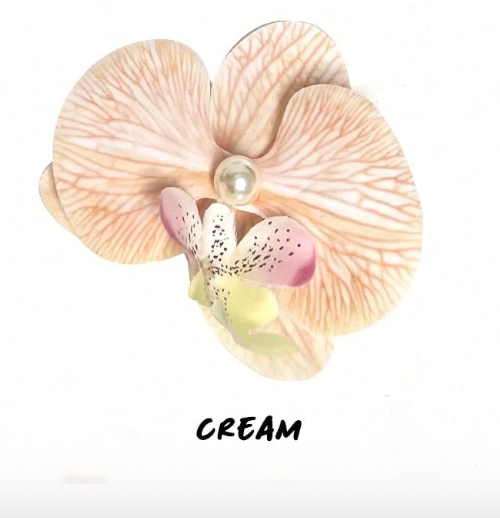 Orchid Flower hair Clip
