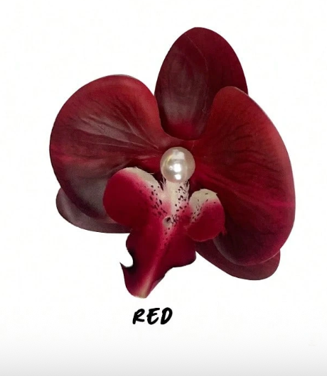 Orchid Flower hair Clip