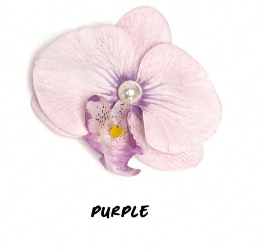 Orchid Flower hair Clip