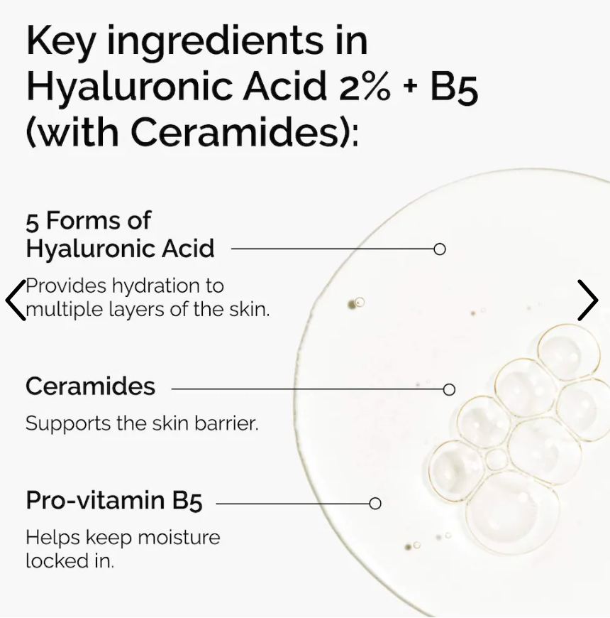 The ordinary Hyaluronic Acid 2% + B5 Hydrating Serum with Ceramides