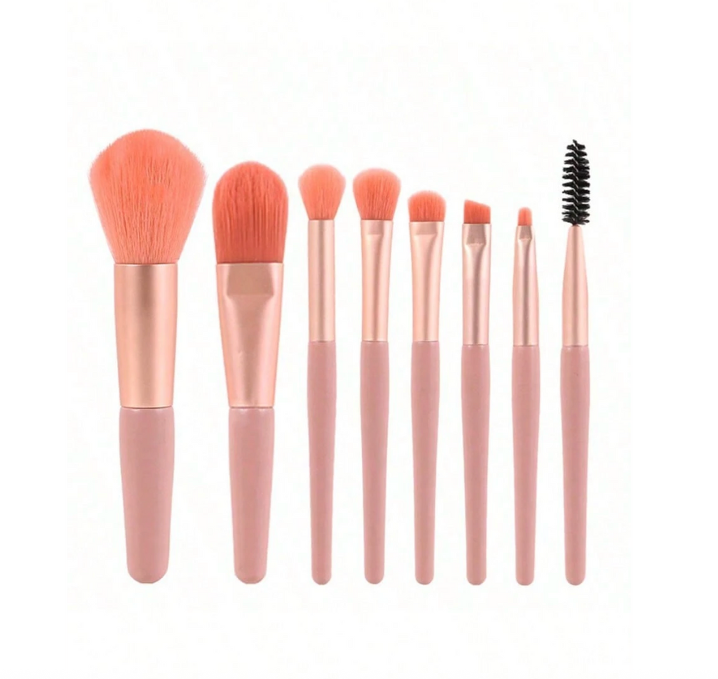 8 Sets Of Mini Portable Makeup Brushes