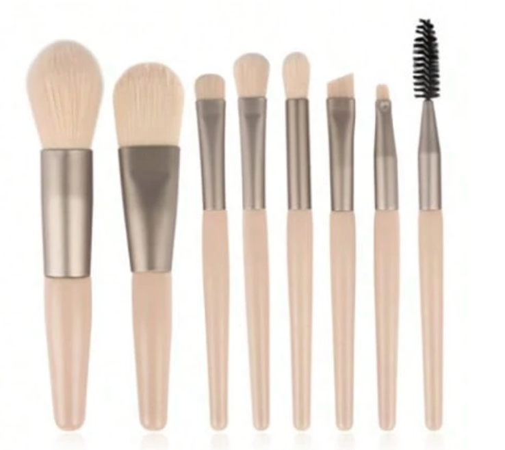 8 Sets Of Mini Portable Makeup Brushes
