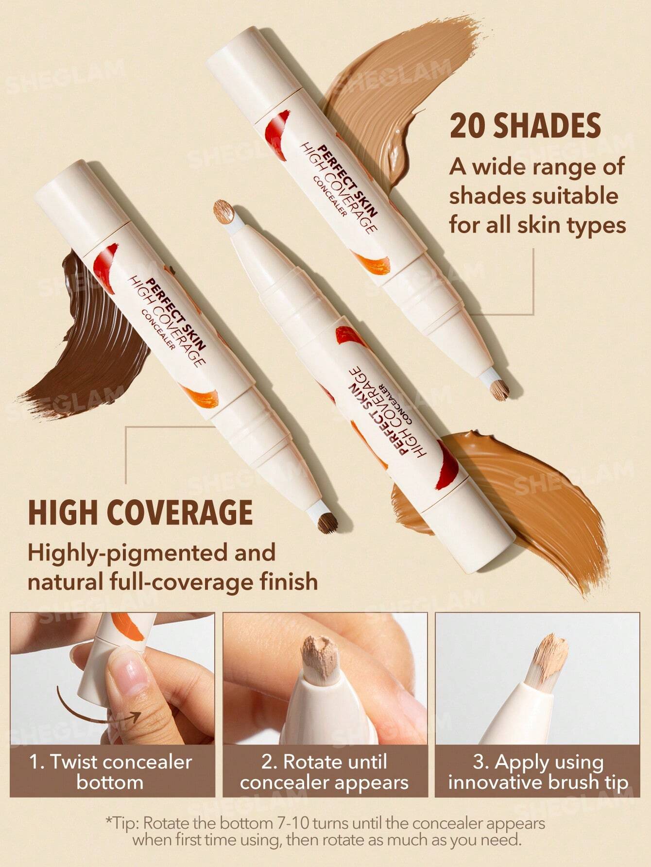Sheglam Perfect Skin High Coverage Concealer