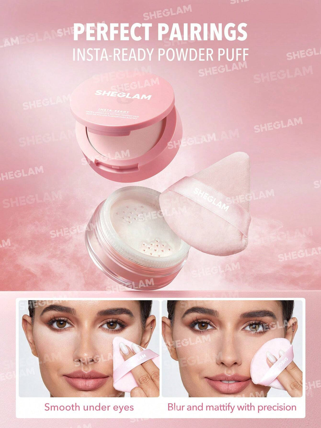 Insta-Ready Face & Under Eye Setting Powder Duo-Bubblegum
